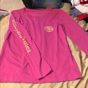 Hot pink vineyard vines longsleeve shirt